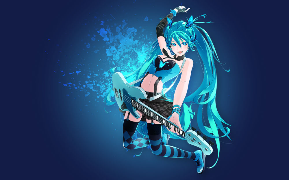 Обои для рабочего стола Vocaloid Miku Hatsune / Вокалоид Мику Хацунэ, by AssassinWarrior