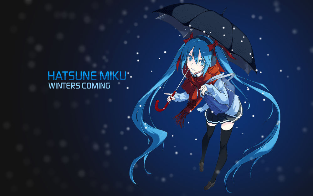 Обои для рабочего стола Vocaloid Miku Hatsune / Вокалоид Мику Хацунэ, by AssassinWarrior