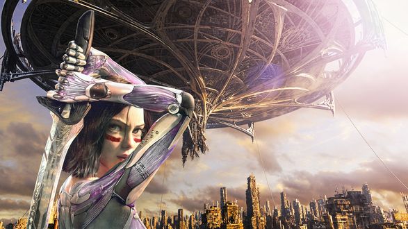 Обои на рабочий стол Alita / Алита из фильма Alita: Battle Angel / Алита: Боевой ангел, by kimcheolho