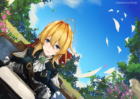 Обои на рабочий стол Violet Evergarden / Вайолет Эвергарден из одноименного аниме, by Xhunzei
