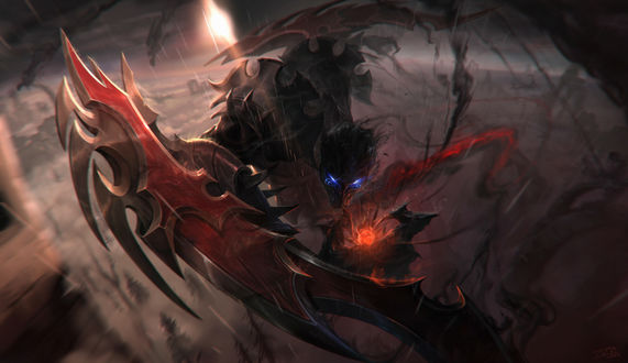 Обои на рабочий стол Nocturne / Ноктюрн из игры League of Legends / Лига Легенд, by Jun Seong Park