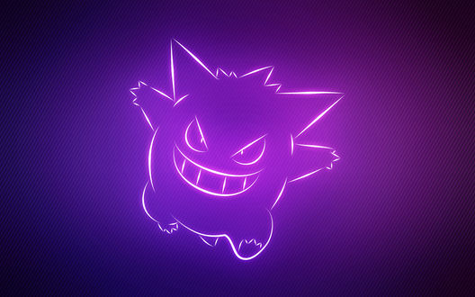 Обои на рабочий стол Gengar / Генгар из аниме Pokemon / Покемон, by Senzune