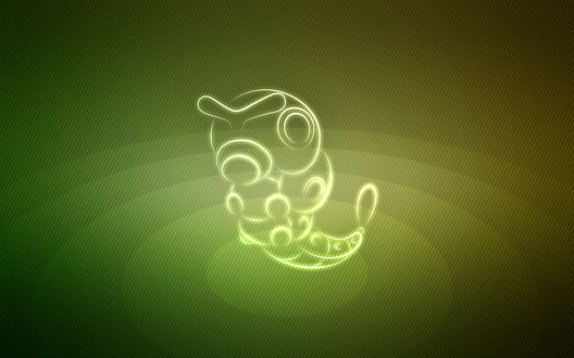 Обои на рабочий стол Caterpie / Катерпи из аниме Pokemon / Покемон, by Senzune