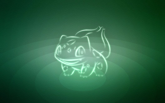 Обои на рабочий стол Bulbasaur / Бульбазавр из аниме Pokemon / Покемон, by Senzune
