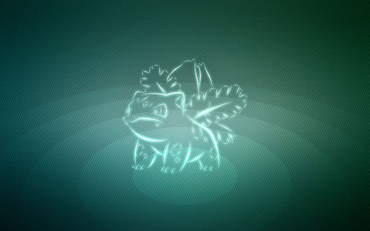 Обои на рабочий стол Ivysaur / Ивизавр из аниме Pokemon / Покемон, by Senzune