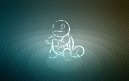 Обои на рабочий стол Squirtle / Сквиртл из аниме Pokemon / Покемон, by Senzune