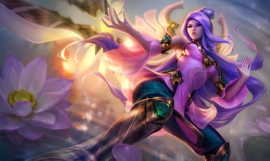 Обои на рабочий стол Irelia / Ирелия из игры Лига Легенд / League of Legends, by Michelle Hoefener