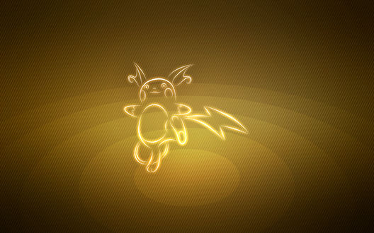 Обои на рабочий стол Raichu / Райчу из аниме Pokemon / Покемон, by Senzune