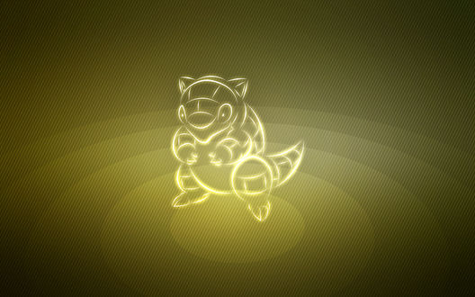 Обои на рабочий стол Sandshrew / Сэндшру из аниме Pokemon / Покемон, by Senzune