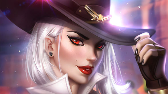 Обои на рабочий стол Ashe / Эш из игры Overwatch / Дозор, by AyyaSAP