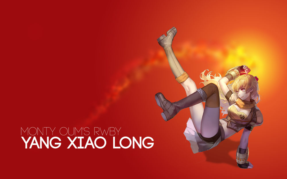 Обои для рабочего стола Yang Xiao Long / Янь Сяо Лун из аниме RWBY / Красный, Белый, Черный, Желтый, by AssassinWarrior