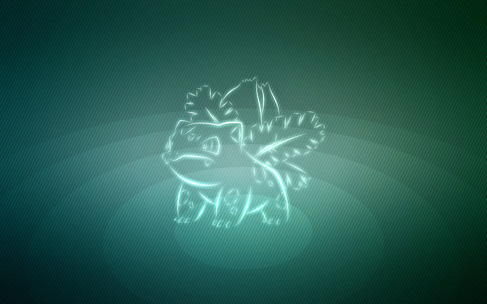 Обои для рабочего стола Ivysaur / Ивизавр из аниме Pokemon / Покемон, by Senzune