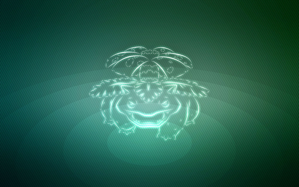Обои для рабочего стола Venusaur / Венузавр из аниме Pokemon / Покемон, by Senzune