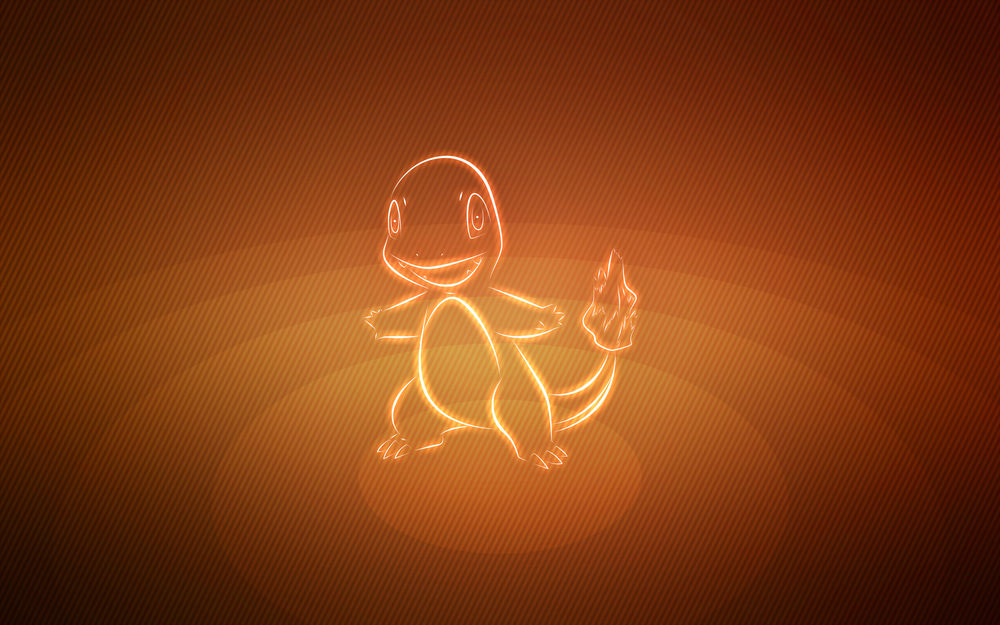 Обои для рабочего стола Charmander / Чармандер из аниме Pokemon / Покемон, by Senzune