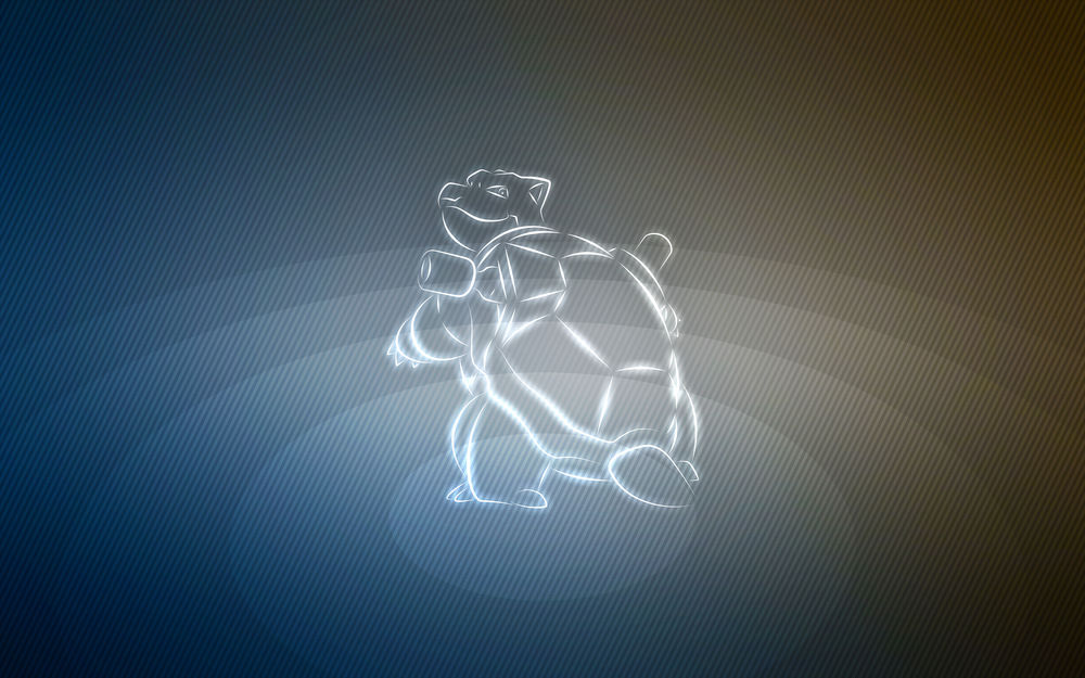 Обои для рабочего стола Blastoise / Бластойз из аниме Pokemon / Покемон, by Senzune
