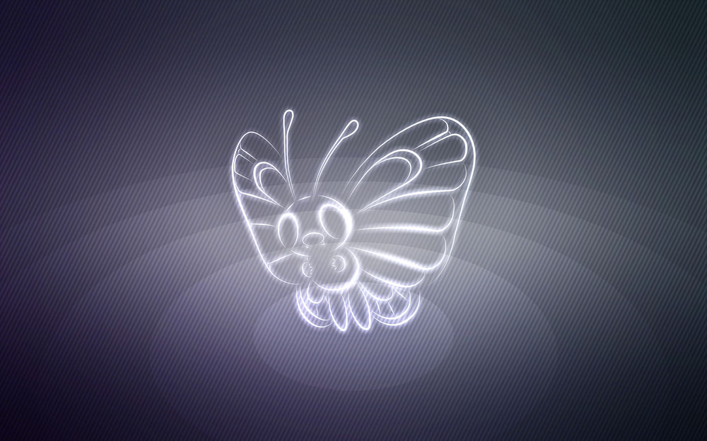Обои для рабочего стола Butterfree / Баттерфри из аниме Pokemon / Покемон, by Senzune