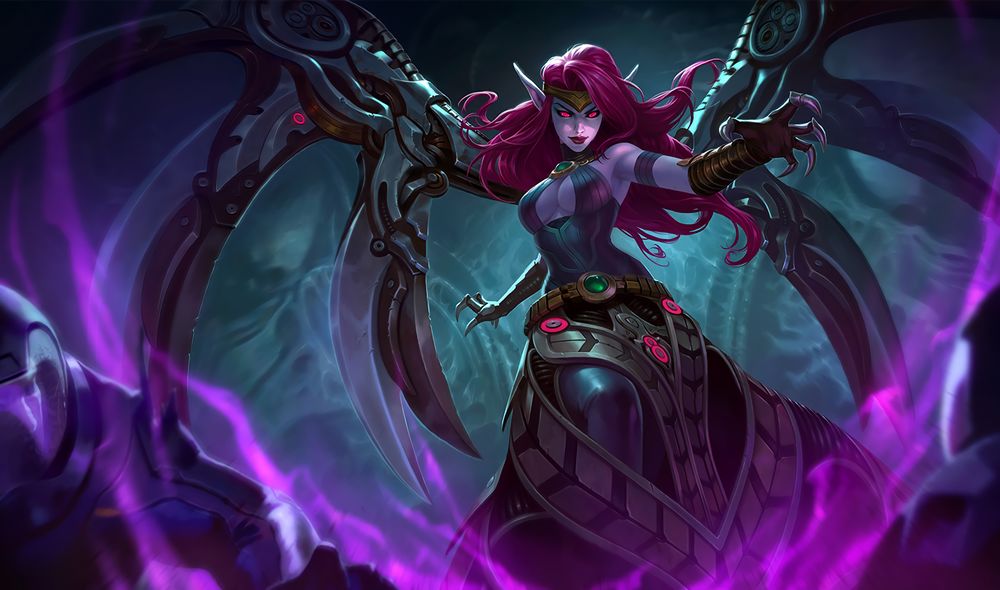 Обои для рабочего стола Morgana / Моргана арт персонажа из игры League of Legends / Лига Легенд