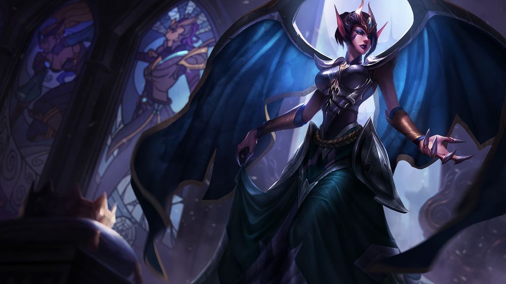 Обои для рабочего стола Morgana / Моргана арт персонажа из игры League of Legends / Лига Легенд