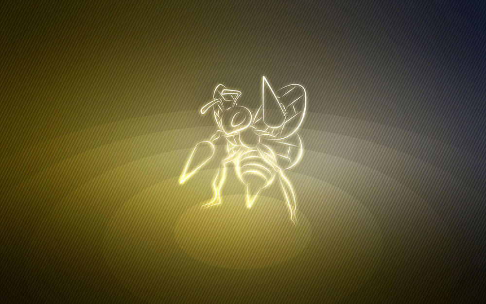 Обои для рабочего стола Beedrill / Бидрилл из аниме Pokemon / Покемон, by Senzune