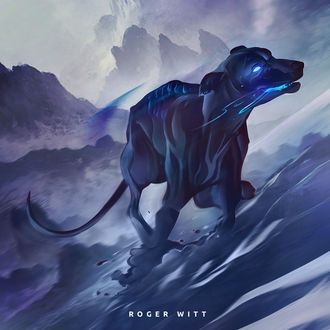 Обои на рабочий стол Работа Northern Lights Dog / Собака северного сияния, от Roger Witt