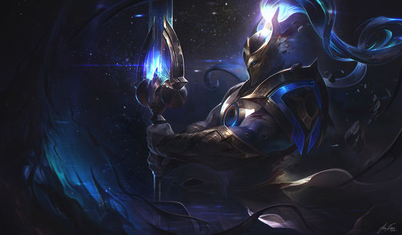 Обои на рабочий стол Xin Zhao / Ксин Жао из игры League of Legends / Лига Легенд, by Alex Flores