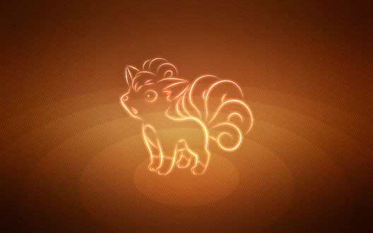 Обои на рабочий стол Vulpix / Вульпикс из аниме Pokemon / Покемон, by Senzune