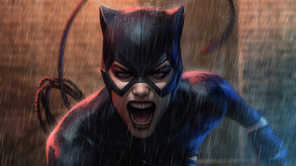 Обои на рабочий стол Catwoman / Женщина-кошка из DC Comics, by Artgerm