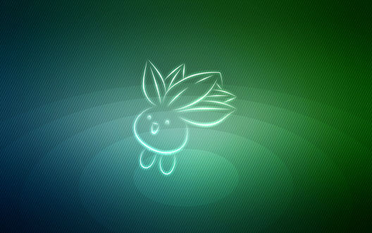Обои на рабочий стол Oddish / Оддиш из аниме Pokemon / Покемон, by Senzune