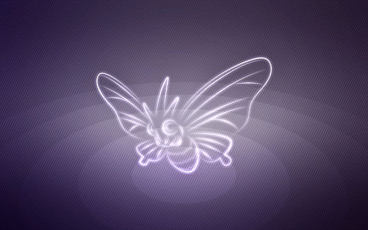 Обои на рабочий стол Venomoth / Веномот из аниме Pokemon / Покемон, by Senzune