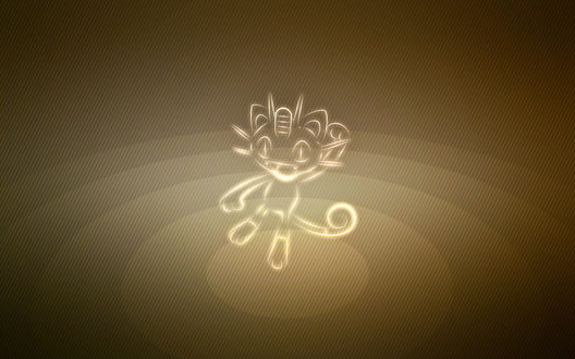 Обои на рабочий стол Meowth / Мяут из аниме Pokemon / Покемон, by Senzune