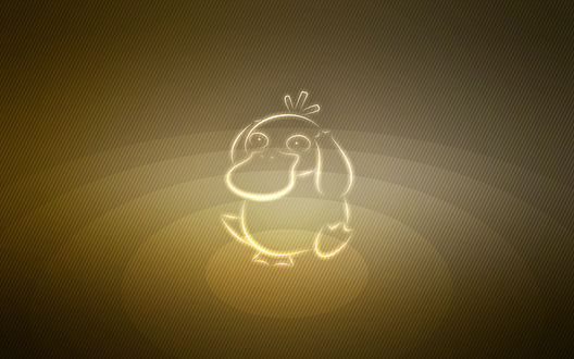 Обои на рабочий стол Psyduck / Псайдак из аниме Pokemon / Покемон, by Senzune