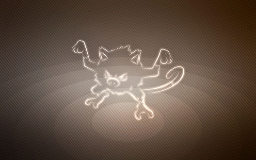 Обои на рабочий стол Mankey / Манки из аниме Pokemon / Покемон, by Senzune