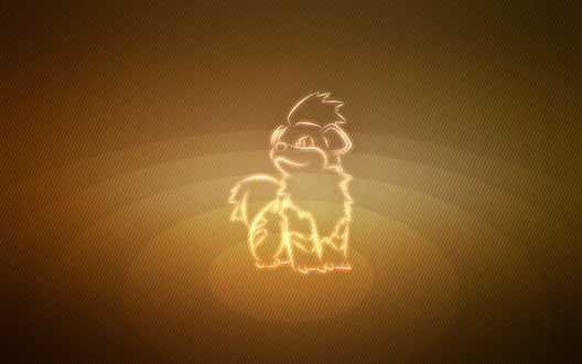 Обои на рабочий стол Growlithe / Гроулит из аниме Pokemon / Покемон, by Senzune
