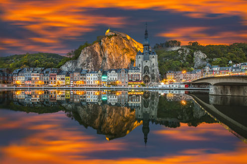 Обои на рабочий стол Dinant Belgium / Динан - город в Бельгии, by Gurcan Kadagan