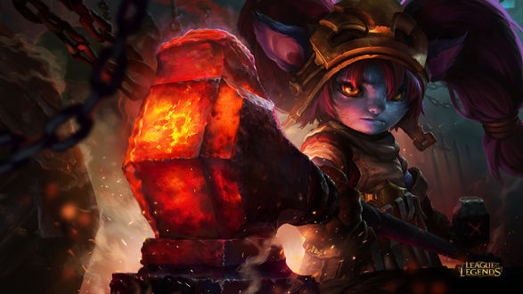 Обои на рабочий стол Poppy / Поппи из игры League of Legends / Лига Легенд, by xi zhang