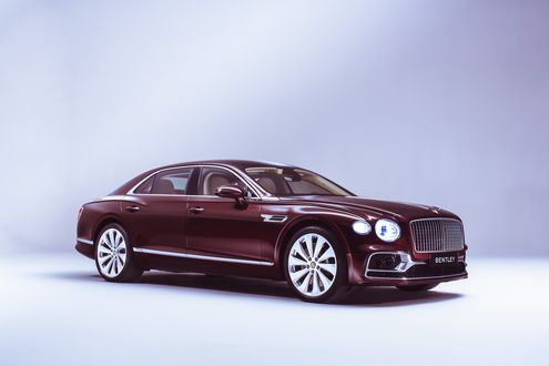 Обои на рабочий стол Британцы от компании Bentley Motors на платформе Bentley Continental GT второго поколения и Audi A8 третьего поколения построили новый Bentley Flying Spur, 2019 года