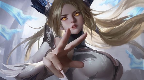 Обои на рабочий стол Irelia / Ирелия из игры Лига Легенд / League of Legends, by Weifeng Liu
