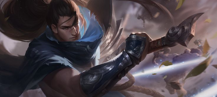 Обои на рабочий стол Yasuo / Ясуо из игры League of Legends / Лига Легенд, by Weifeng Liu