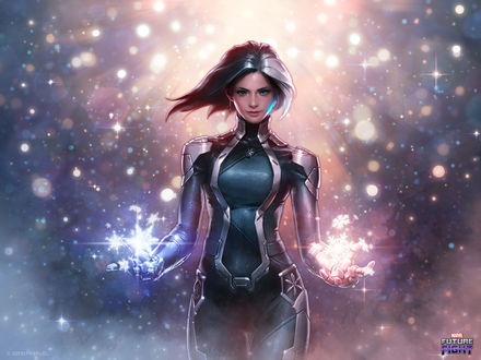 Обои на рабочий стол Luna Snow / Луна Сноу из комикса компании Марвел / Marvel, by JeeHyung lee