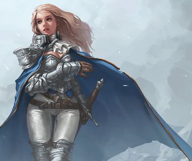 Обои на рабочий стол Девушка-рыцарь, by JeeHyung lee