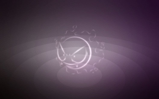 Обои на рабочий стол Gastly / Гастли из аниме Pokemon / Покемон, by Senzune