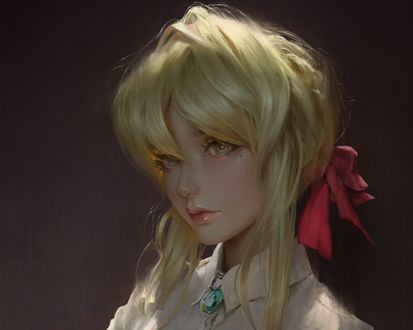 Обои на рабочий стол Вайолет Эвергардэн / Violet Evergarden из одноименного аниме