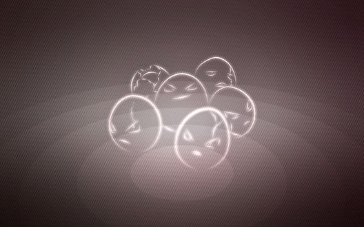 Обои на рабочий стол Exeggcute / Экзегкут из аниме Pokemon / Покемон, by Senzune