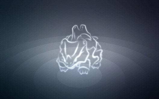 Обои на рабочий стол Rhyhorn / Райхорн из аниме Pokemon / Покемон, by Senzune