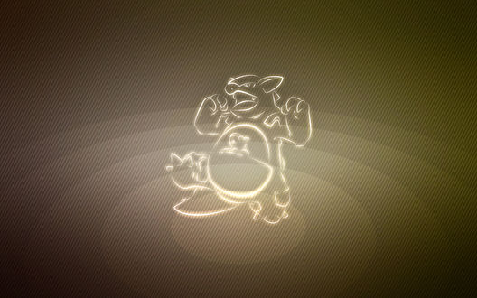 Обои на рабочий стол Kangaskhan / Кангасхан из аниме Pokemon / Покемон, by Senzune