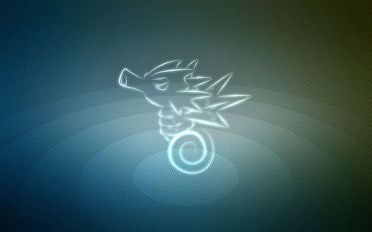 Обои на рабочий стол Seadra / Сидра из аниме Pokemon / Покемон, by Senzune