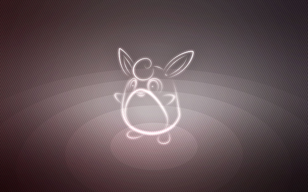 Обои для рабочего стола Wigglytuff / Виглитафф из аниме Pokemon / Покемон, by Senzune