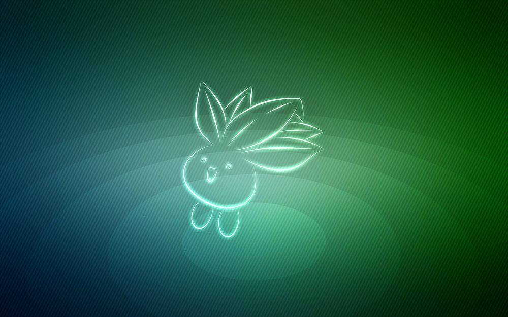 Обои для рабочего стола Oddish / Оддиш из аниме Pokemon / Покемон, by Senzune