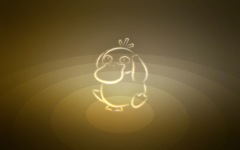 Обои для рабочего стола Psyduck / Псайдак из аниме Pokemon / Покемон, by Senzune