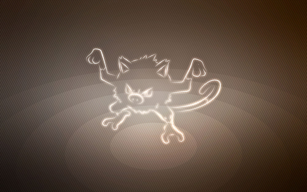 Обои для рабочего стола Mankey / Манки из аниме Pokemon / Покемон, by Senzune